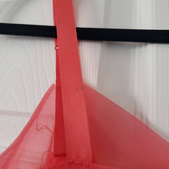 1960s Vintage 40" Bust Pink Lace Half Dress Slip Nightgown Loungewear #16 - Picture 11 of 11